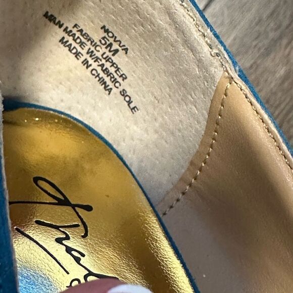 Thalia Sodi Novva Teal Blue Platform Stiletto Pumps Heels Size 5 - Picture 6 of 7